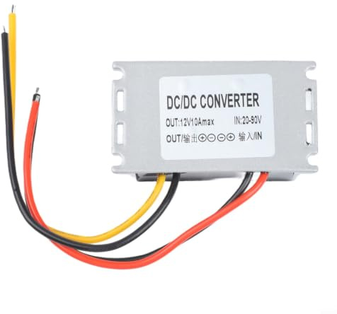 Convertidor de voltaje DC-DC 20 V-90 V a 12 V 10 A, fuente de alimentación Step-Down de 120 W impermeable IP68, carcasa de aluminio para vehículos eléctricos, indicadores LED y aplicaciones