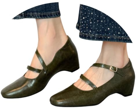 Chaussures Dirndl pour femme - Chaussures traditionnelles Mary Jane - Chaussures de mariée - Fermées - Confortable - Chaussures de danse - Talon bloc - Chaussures de mariage - Largeur H - Chaussures