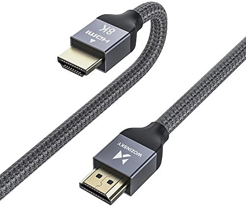 Wozinsky HDMI Kabel 8K 60 Hz High Speed Ethernet 48 Gbps HDMI 2.1 / 4K 120 Hz / 2K 144 Hz kompatibel mit TV, DVD-Players, PlayStation 5/PS4/PS3, Blu-ray, Xbox Series, Soundbar, AV-Receivers 2m
