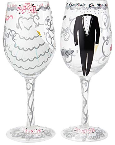 Lolita, 2 copas con dibujos de boda, Enesco