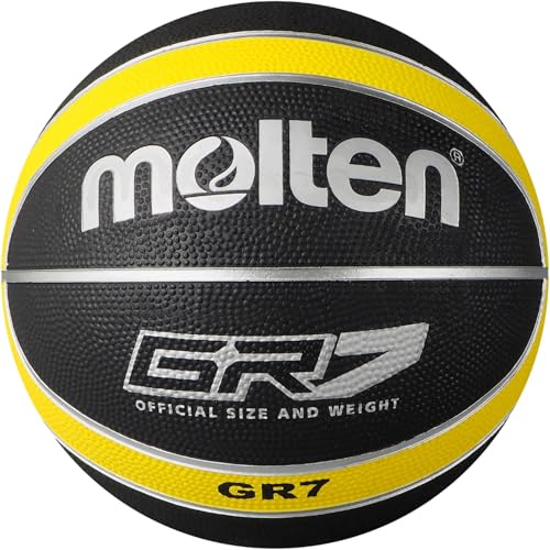 Molten BGR Farbiger Basketball schwarz Black/Yellow Größe 7