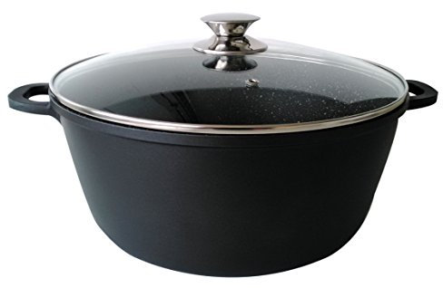 CASSERUOLA TEGAME PRESTIGE CON MANICI E COPERCHIO 30 CM PIETRA VULCANICA ANTIADERENTE STONE PFOA FREE 293730