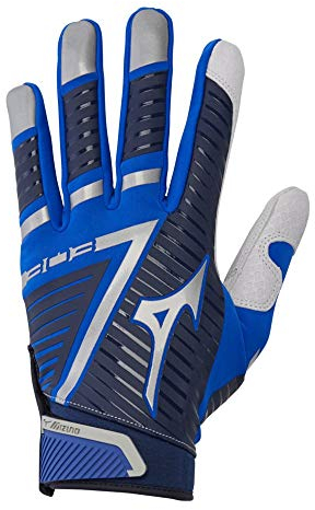 Mizuno B-303 Youth Baseball Batting Glove, Navy-Royal, X-Large