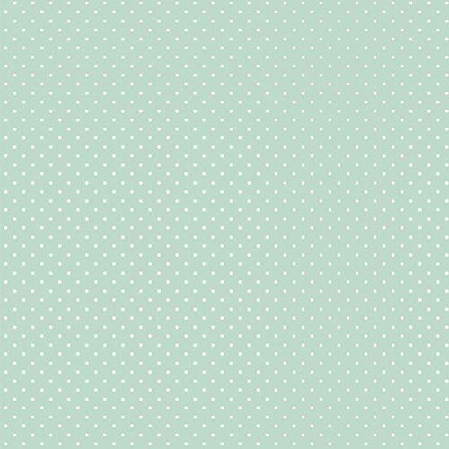 babrause® Baumwollstoff Pünktchen Mint Webware Meterware Popeline OEKOTEX 150cm breit - Ab 0,5 Meter