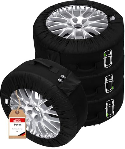 Petex däckfickset, premium svart, olika storlekar däckväskor (XL/från Ø 661 mm till 735 mm)