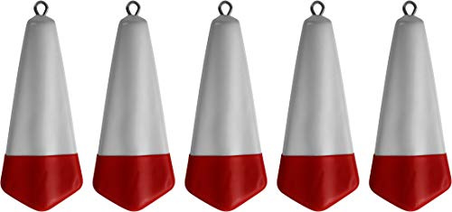Storfisk fishing & more 5er oder 10er Set Heringsgewichte aus Eisen, mit Öse, für Heringspaternoster, gummiert, Gewicht:30 Gramm, Stück:5 Stück