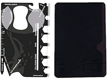 Multitool,18 in 1 Multi-Tool Wallet Tool Edelstahl Card Wallet Mehrzweck Gadget Werkzeug Flaschenöffner für Männer Camping im Freien Zubehör DIY