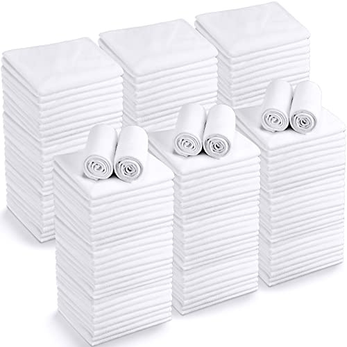 Moukeren 72 Pack White Salon Hand Towels Microfiber Absorbent Resistant 16 x 27 Hair Hand Towels Bulk Quick Dry for Salon Facial Beauty Care Gym Spa Hotel