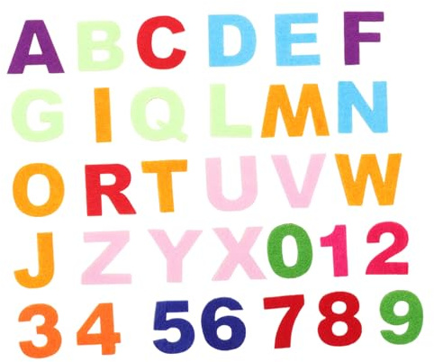 HAPINARY 100 in 1 Bunte Filzbuchstaben und Zahlen aus Vliesstoff zum Nähen und Basteln für Kinder Vielseitig Verwendbar für Scrapbooking und Kreative Zufällige Farbe Zufälliger Stil