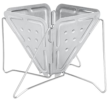 MERMOO YILAN Support de filtre à café pliable en acier inoxydable réutilisable pour le camping en plein air