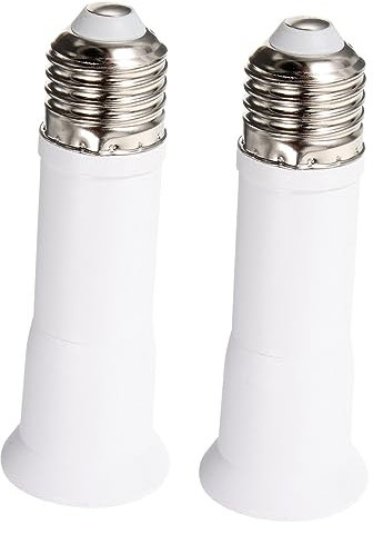 Alipis 2 Uds E27 Cabeza De Lámpara Retráctil Convertidor De Enchufe Bombilla De Luz Edison Adaptador De Enchufe E27 Extensor De Enchufe Adaptador De Portalámparas E27 A E27 Adaptador De