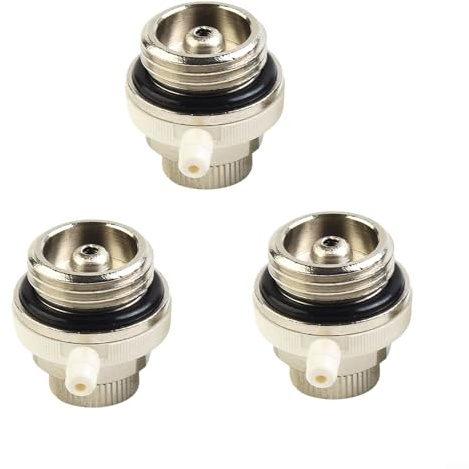 Automatic Air Vent Radiator Valve, 1/2 for BSP Nickel-Plated Brass Auto Cut-off Radiator Bleed Valve for Bathroom Radiators(3 PCS)