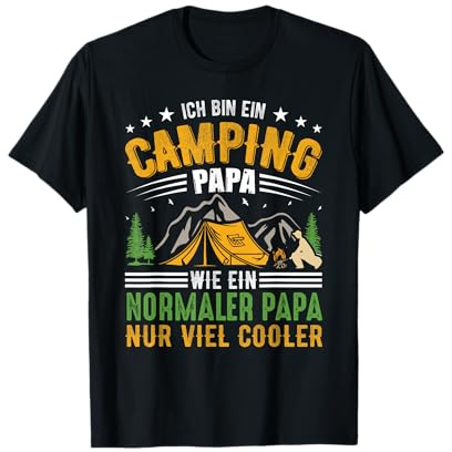 Outdoor Outfit Camping Papa Zelt Wandern Zelten Vatertag T-Shirt
