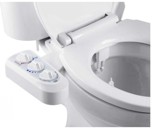 DaoGeSir Bidet Toilette WC Pulvérisateur Bidet Toilette Japonaise Non Électrique Bidet Kit Abattant WC avec Double Buses Rétractables Autonettoyantes Fixation De Bidet Ultra Mince