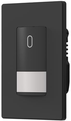 ELEGRP Single Pole Occupancy Motion Sensor Light Switch, Need Neutral Wire, 120° Sensor Coverage, PIR Infrared Motion Activated, for