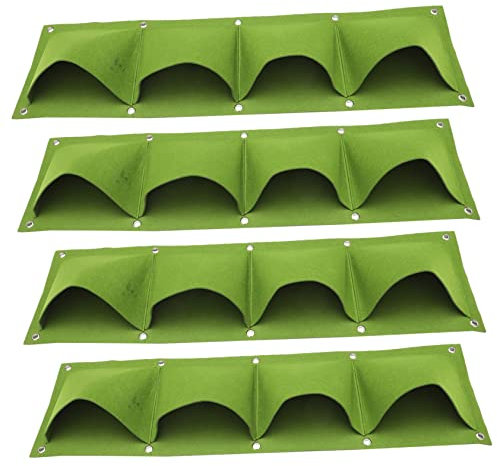 INOOMP 4stücke Wandpflanzbeutel Aus Vliesstoff Atmungsaktive Pflanzentaschen Für Blumen Gemüse Und Setzlinge Für Vertikale Begrünung Im Garten Drinnen Und Draußen