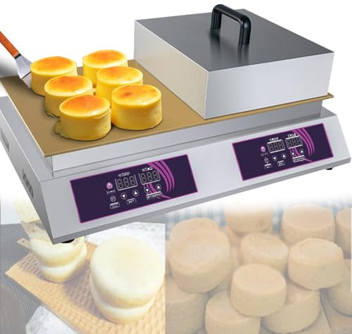 Quixnova Machine à crêpes à gaufres Mini-crêpière antiadhésive Commerciale 2600W Machine à crêpes hollandaise électrique pour Les Restaurants, Les magasins de cafés de délicatesse de Bricolage