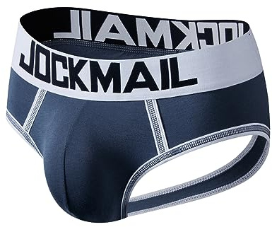JOCKMAIL Slip Homme Sexy Dos Ouvert, Respirant, Taille Basse, Design Sportif Et Confortable, Parfait pour Usage Quotidien (FR/ES, Alpha/Lettres, L, Taille Normale, Taille Normale, Gris)