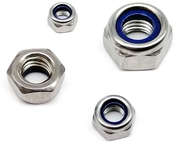Linksgewinde M4 M5 M6 M8 M10 M12 M16 Edelstahl 304 A2 Rückwärtsdrehung Sechskant Nyloneinsatz Selbstsichernde Mutter Nylock-Kontermutter(10pcs M16)