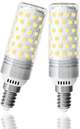 LUTW Ampoule E14 Maïs, 10W Ampoules LED Équivalent 130W Halogène, 1510LM Ampoule LED E14 Blanc Froid 6000K, Gros Culot à Vis pour Lustre, AC 220-240V, Non Dimmable, Lot de 2