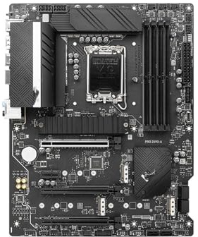 XYYZXKL Cartes mères d'ordinateur Carte Mère Intel Z690 avec Processeur Fit for MSI Pro Z690-A Socket LGA1700 Support DDR5 128 Go Processeur 14490F M.2 ATX Cartes mères d'ordinateur