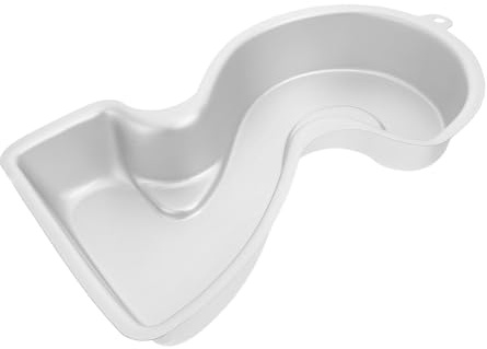 Sosoport Number 2 Cake Pan Nonstick Aluminium Alloy Baking Mold Lightweight Creative Metal Number Cake Tin for Wedding and Anniversary Party Baking