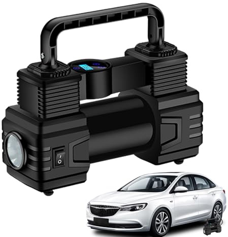 Compresseur de Pneus - LED Pompe À Pneus Pour Voiture - Compresseur D'Air Numérique Intelligent,Pour Vélo Motocyclette Auto Automobile Camping-Car Camion Route Extérieur Matelas