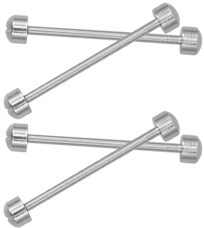 ibasenice 4 Varillas de Tornillo para Reparación de Correas de Reloj de Acero Plata, Compatibles Watch Strap y Watch Lugs, Ideales para Uso Profesional y Personal
