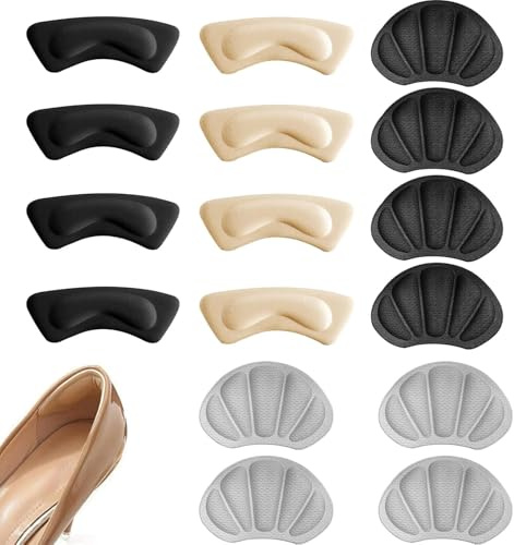8 Paia Cuscini per Tallone, Cuscinetti Tallone Autoadesivi, Set in Più Colori, Antiscivolo e Ridurre l'attrito, Uso Quotidiano per Uomini e Donne, Per tacchi alti, scarpe da sport