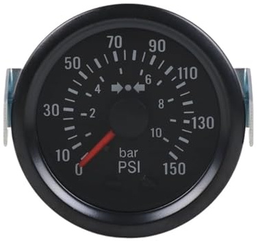 Barómetro mecánico de 2 52mm 0-10 Bar/0-150PSI presión de aire 12V medidor de presión luz amarilla medidor de coche con Sensor NPT1/8