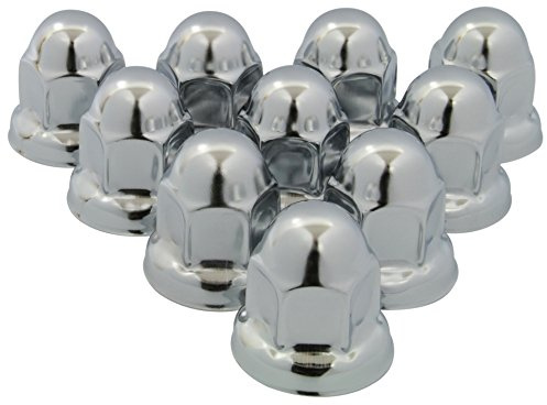 RoadPro RP-33SS10 33mm Stainless Steel Flanged Lug Nut Cover, (Pack of 10)