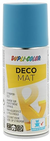 DUPLI-COLOR DECO MAT RAL 5012 lichtblau matt 150 ml, dekorativer Bastellack, schnelltrocknend, vielseitig einsetzbar, hohe Deckkraft, Styroporfest