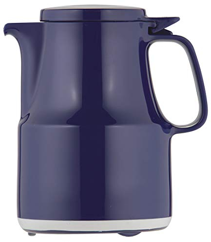 Helios Thermoboy Kunststoff-Isolierkanne mit Klappdeckel 0,3 l blau spülmaschinenfest, Dunkelblau