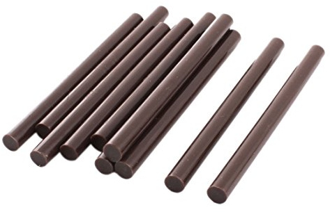 sourcing map 10 Stück Heißklebestift 7mm x 100mm Heißkleber Klebestifte EVA Klebesticks Heissklebepistole für Klebepistole DIY Ersatzsticks Holz Kunststoff Handwerk Kaffee