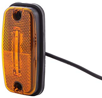 HELLA 2PS 345 600-177 Seitenmarkierungsleuchte - Begrenzungsleuchte - Anhänger - Wohnwagen - LED - 24V - Schraubanschluss/Anbau - ADR/GGVS - Kabel: 1500mm - Stecker: offene Kabelenden - 2-polig
