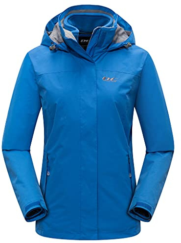 Diamond Candy Womens 3-in-1 Winter Jacket Waterproof Rain Coat with Hood Warm Fleece Ski Jackets