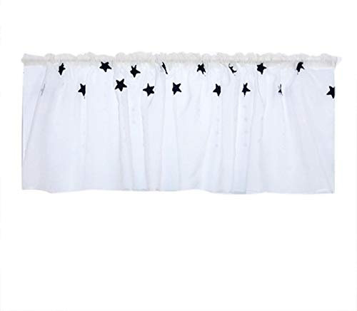 EVTSCAN Cucina Tiers Armadio Ricamo Tenda Tenda Corta Trattamento Mezza Finestra(Blu Scuro)