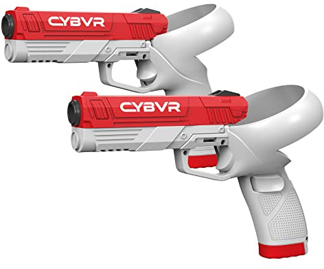 CYBVR Weighted PistoI Grip Stock Controller Accessories for the Oculus Quest 2, VR Video Game Meta Quest 2 Accessories, Weight Feels Real in VR for Better Gaming in FPS Games like Pistolwhip