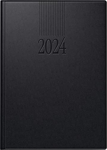 rido/idé Tageskalender Modell ROMA 1 2024 1 Seite = 1 Tag Blattgröße 14,2 x 20 cm schwarz