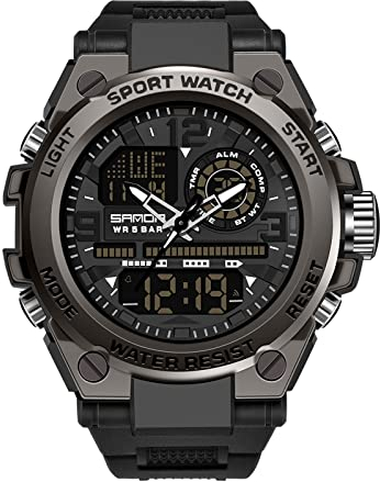 RORIOS Relojes Digital para Hombre Deportivos Relojes de Pulsera con Alarma Reloj Multifuncional Militar para Hombre