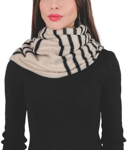 QUEEN HELENA Warmer Winterschal für Damen SC206 beige, Einheitsgröße