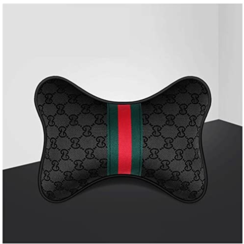AMair Car Neck Pillow Car headrest pillow four seasons universal single hemp headrest backrest backrest support neck pillow auto parts Car Neck Support Pillow (Size : 1 piece black pillow)