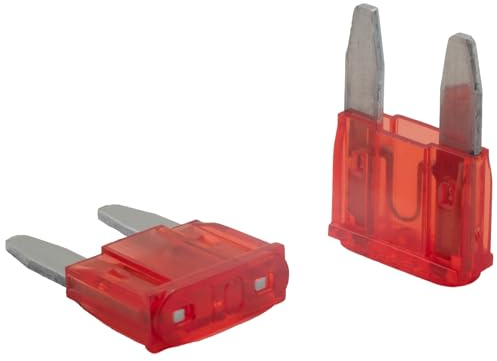 SeKi Lot de 5 mini fusibles plats 10 A Rouge 32 V/DC pour bateau, remorque, camion, caravane