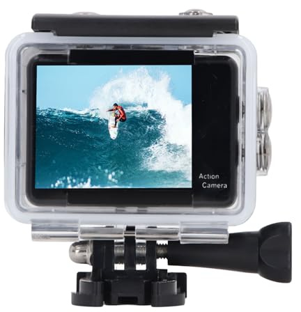 5K HD Unterwasserkamera, 170 Grad Weitwinkel WLAN Actionkamera Verhindert Verwacklungen, 48 MP 30 FPS Sportkamera mit Wasserdichtem Gehäuse Zum Schnorcheln, Surfen, Schwimmen