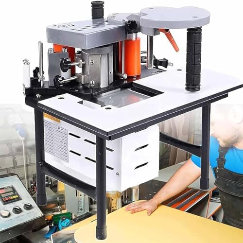 DPLWJPP Máquina Encoladora De Cantos Rectos Curvos Encolado De Doble Cara,Máquina De Bandas De Borde Portátil De PVC,para Madera Contrachapada/PVC/Abs,110V