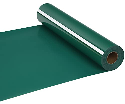 RENLITONG Green Iron on Vinyl Roll - 12Inch x40ft HTV Heat Transfer Vinyl for T-Shirt HTV Vinyl Rolls for All Cutter Machine - Easy to Cut & Weed for Heat Transfer Design (Green, 40ft)