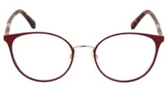 Zadig & Voltaire Brille mit Sehstärke für Damen optional mit Sonnenbrillentönung oder Blaulichtfilter, Panto, gefertigt aus Metall (inklusive Brillenetui)