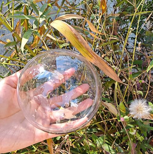 10 Stück 10 cm hohle transparente Kunststoffkugeln zum Selbstbefüllen für Weihnachtsbaum, Heimdekoration, Hochzeit, Party, Dekoration