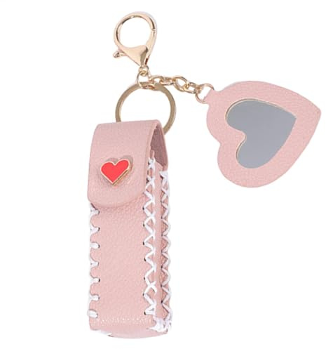 Nybhyjka Soporte para pintalabios para Mujer, Soporte portátil de Piel sintética, Soporte ergonómico para bálsamos labiales, Brillo de Labios, Pink, Refer to Description, Unisex