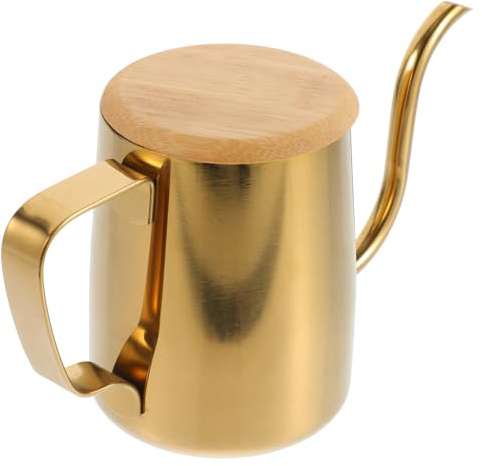 Alipis Hervidor De Café De Cuello De Cisne 250ml Acero Inoxidable 304 Boquilla Precisa Resistencia Alta Temperatura Cafetera Doméstica Uso Estufa y Hogar